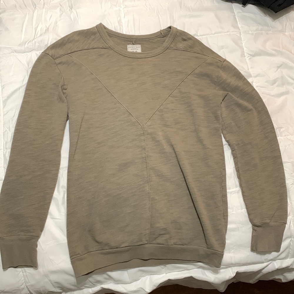 Greenish Zara man long sleeve t